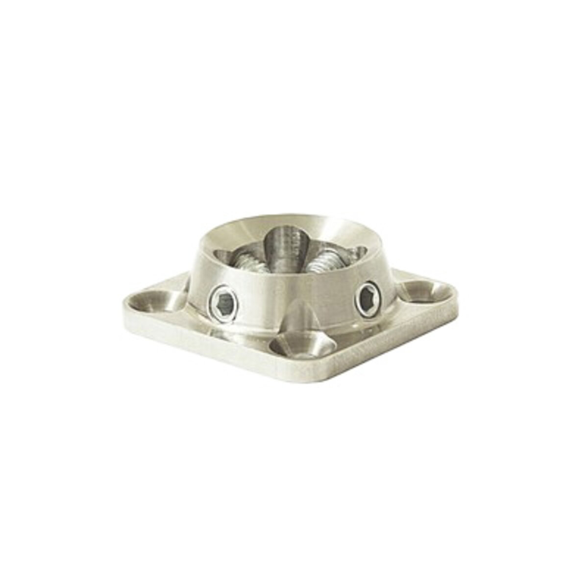 Small 4-Hole Connector with Pyramid Receiver - Titanium