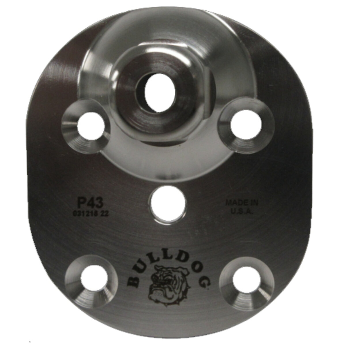Round 25mm Offset 4-Hole Pyramid - Titanium
