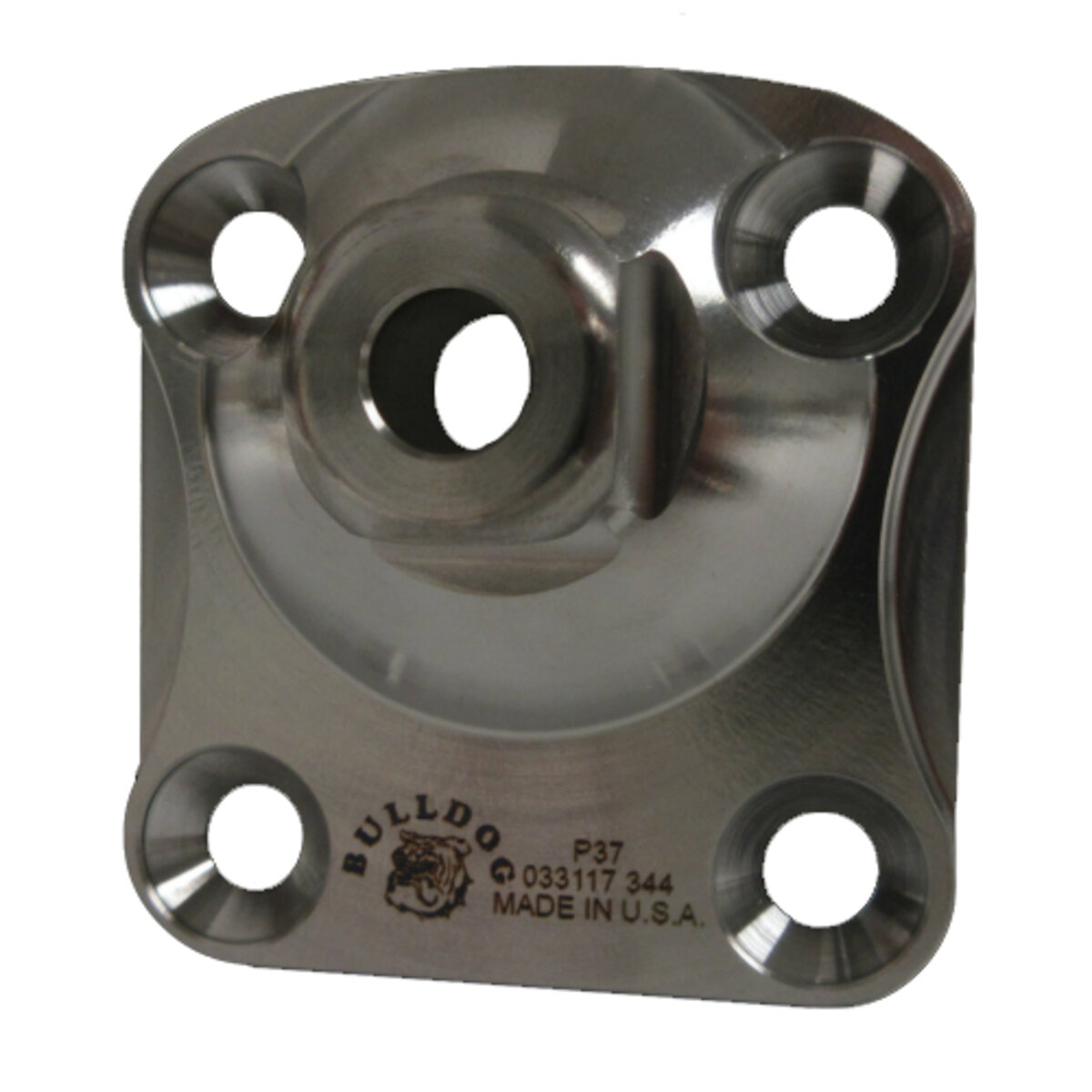 Square 10mm Offset 4-Hole Pyramid - Titanium
