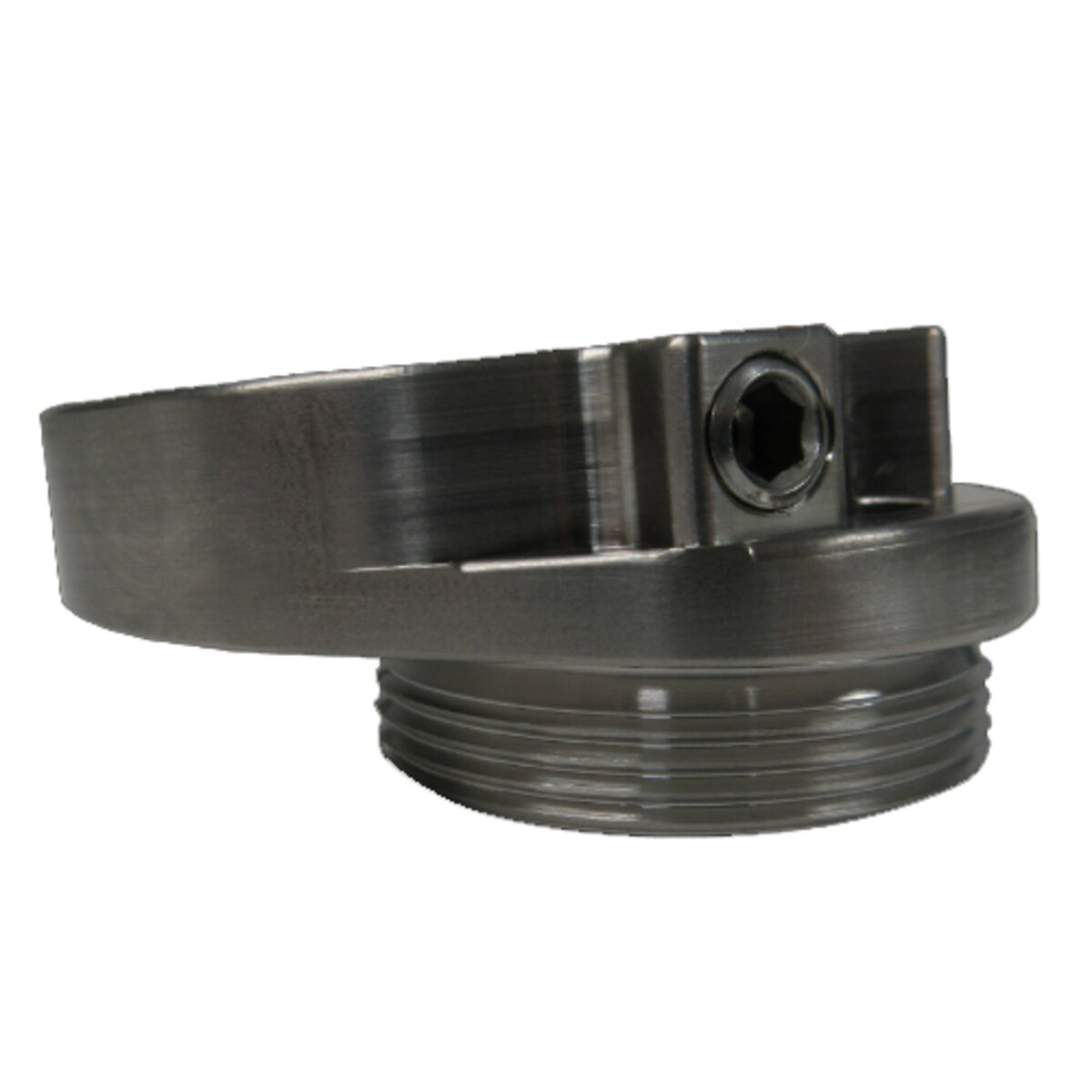 Adaptateur angulé et décentré à double filetage mâle/femelle, en titane