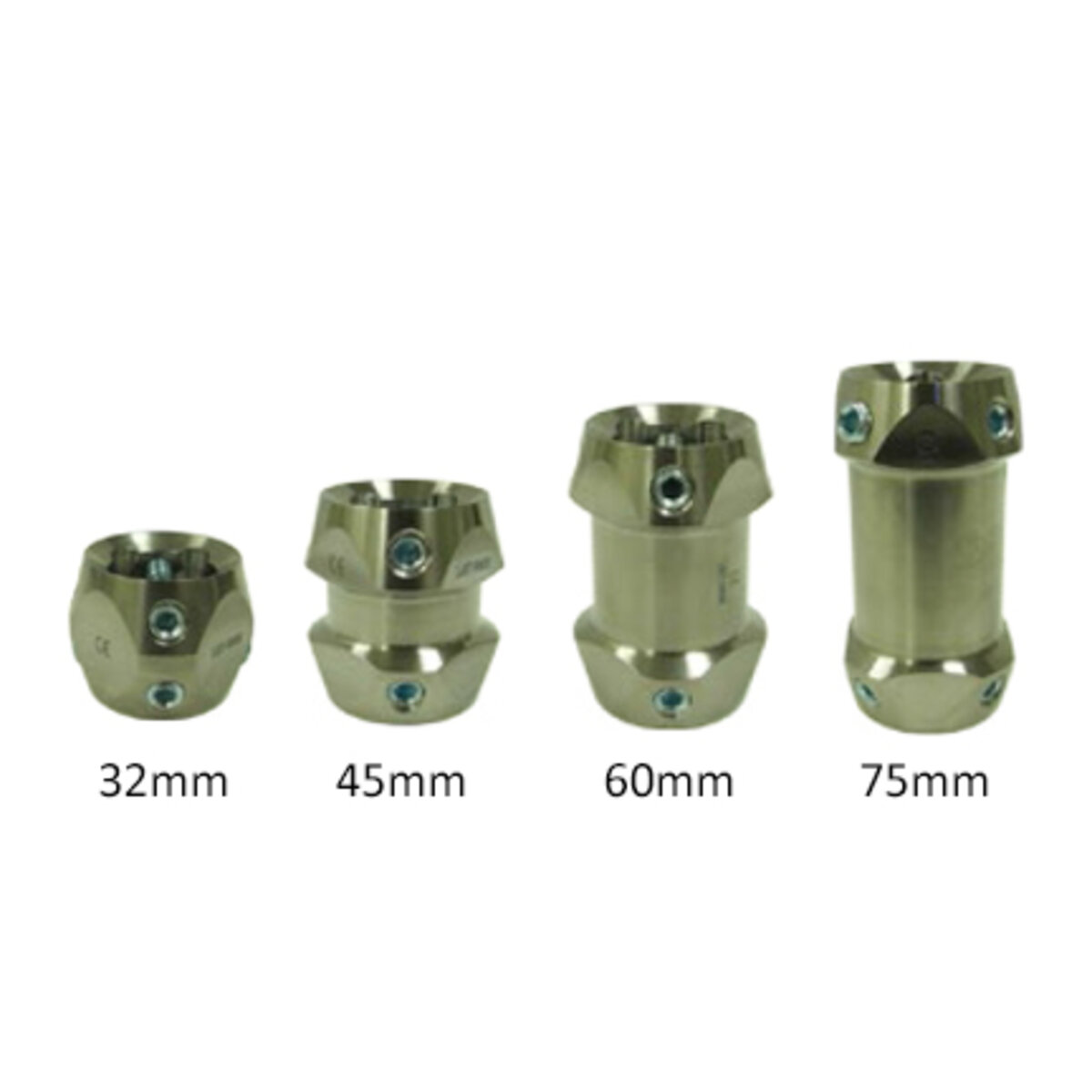 Double Ended Adapter with Pyramid Receivers - Titanium