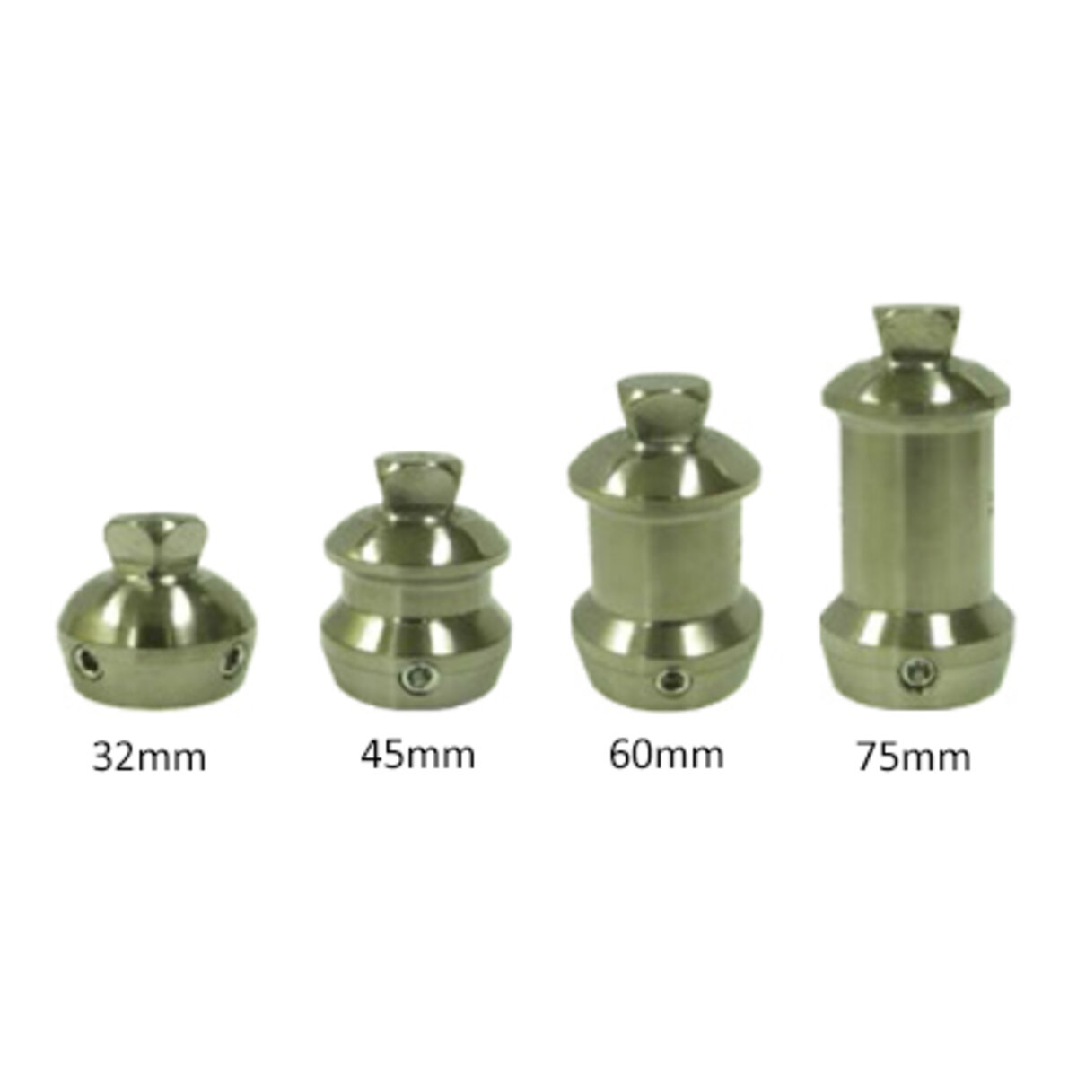 Double Ended Adapter with Male Pyramid - Stainless Steel
