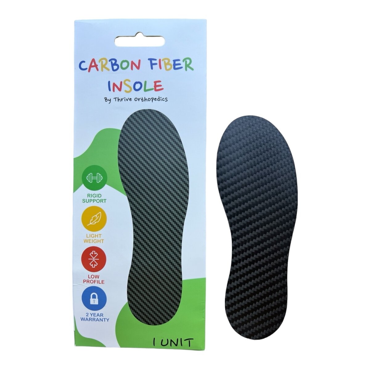 Thrive® Pediatric X-Glide Rigid Carbon Fiber Insoles