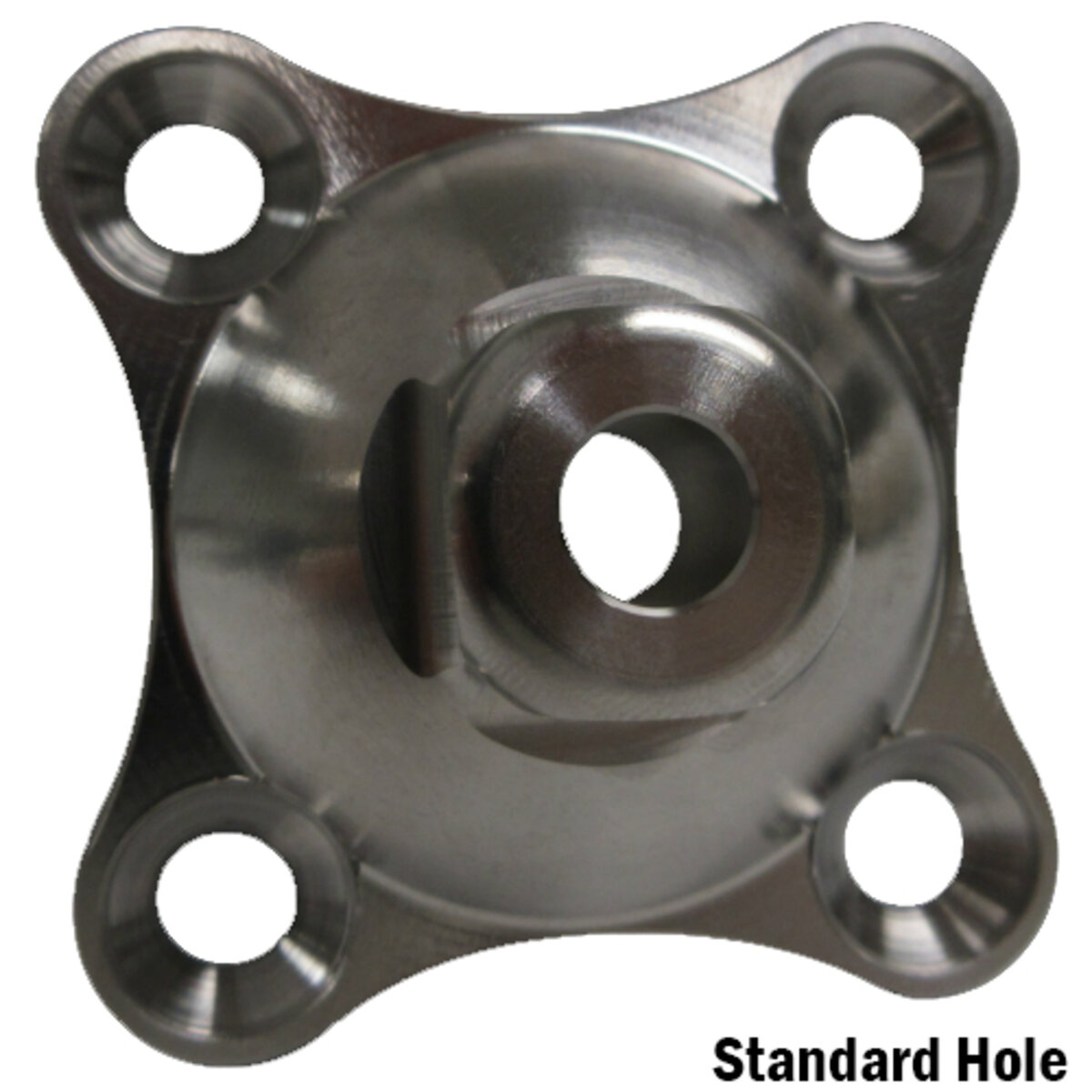4-Hole Pyramid with Concave Sides - Stainless Steel