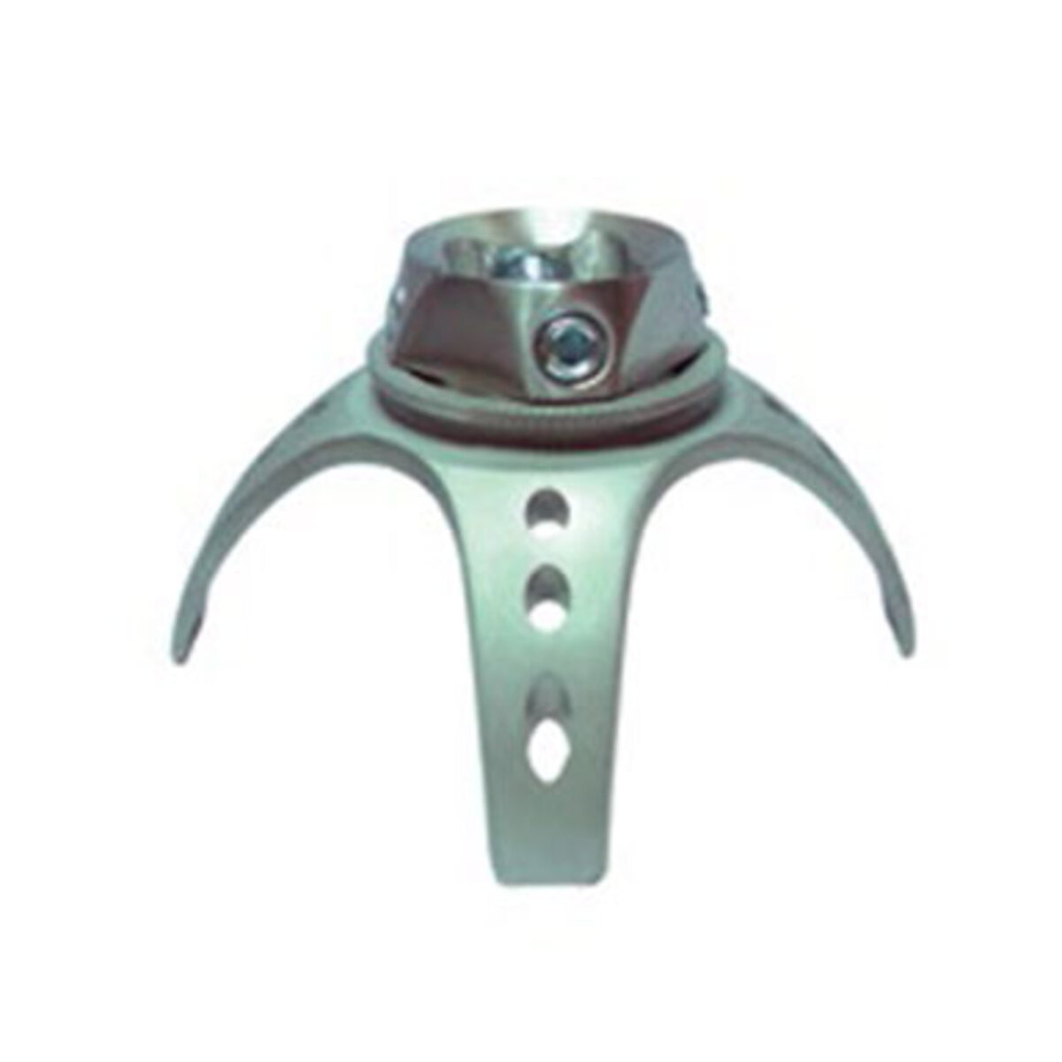 3-Prong Rotating Base with Rotating Receiver - Stainless Steel
