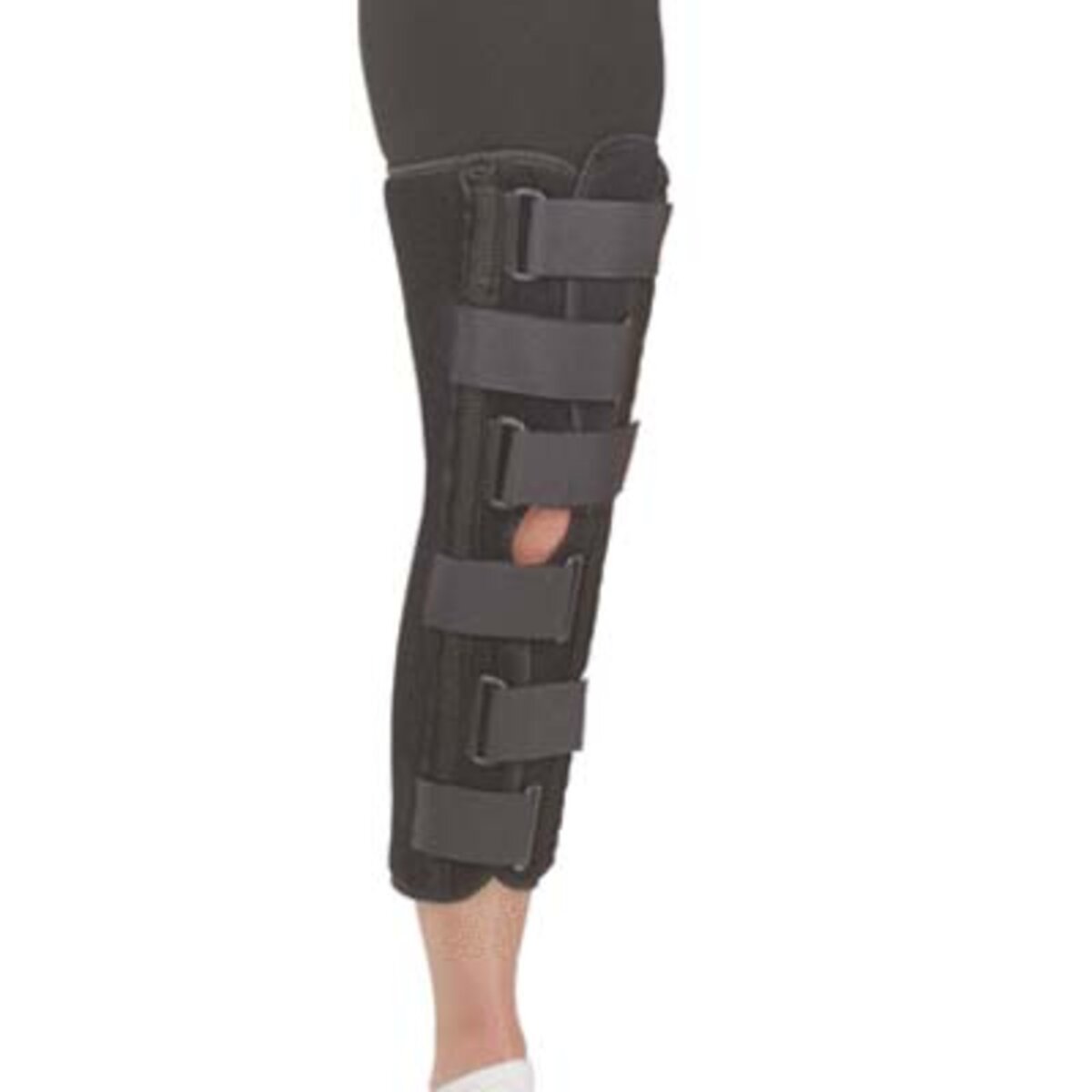 Sized Black Foam Pediatric Knee Immobilizer