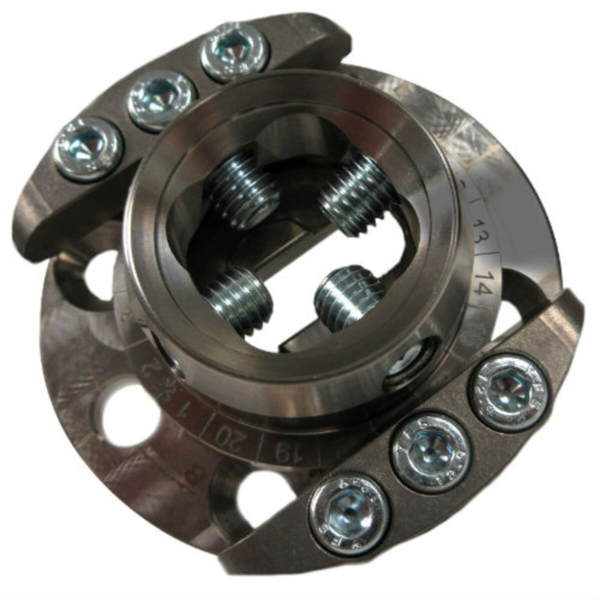 Universal Receiver Complete Unit with Sliding and Rotating Pyramid - Titanium
