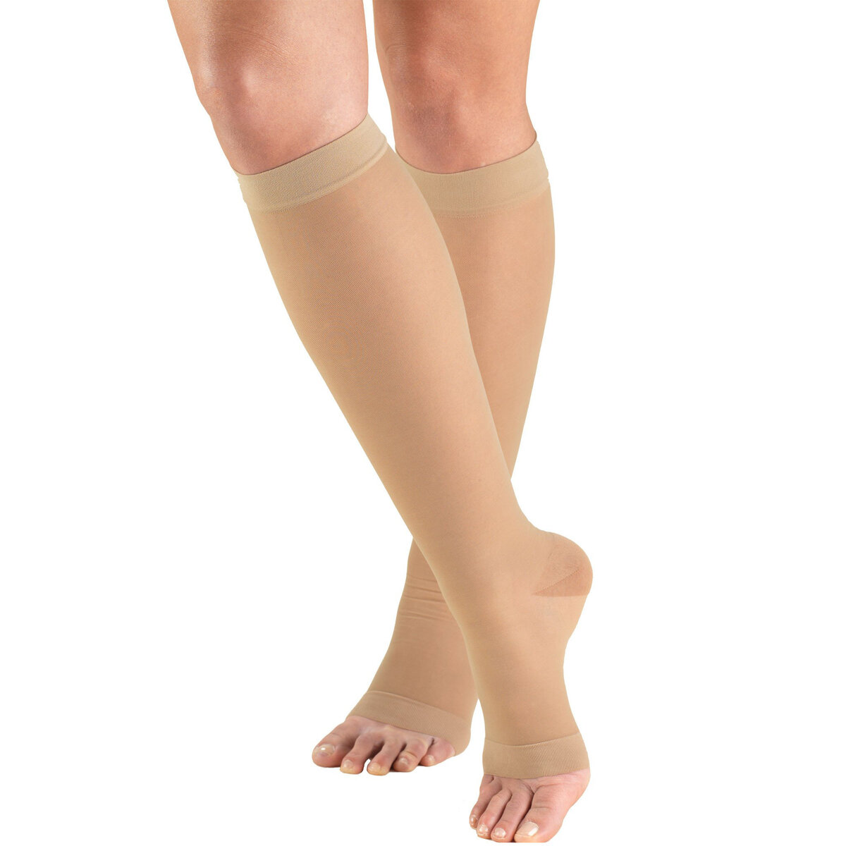 Truform® 1772 Compression Stockings 15-20 mmHg Sheer Knee High Open Toe