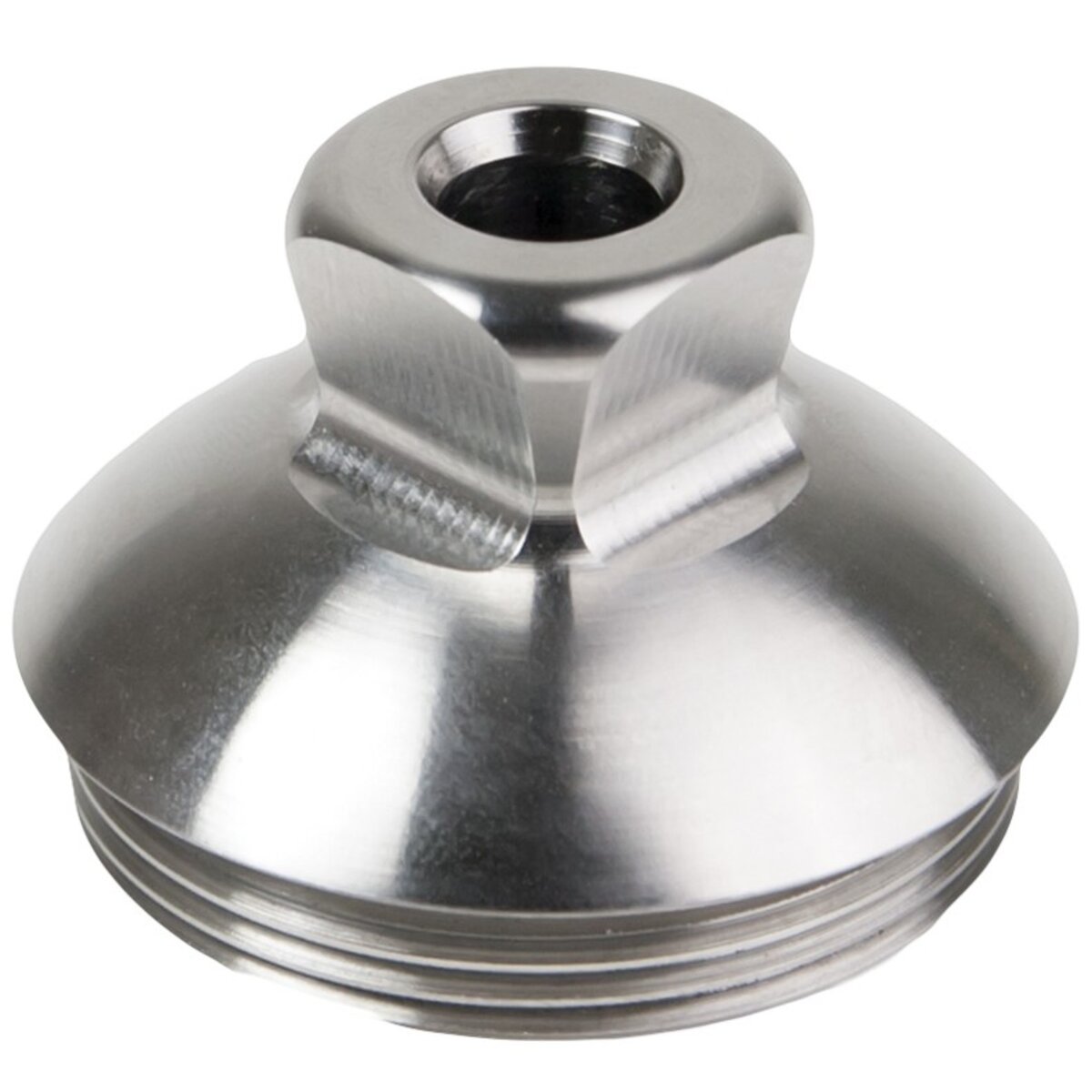 Threaded Adapter with Pin Lock Hole - Stainless Steel